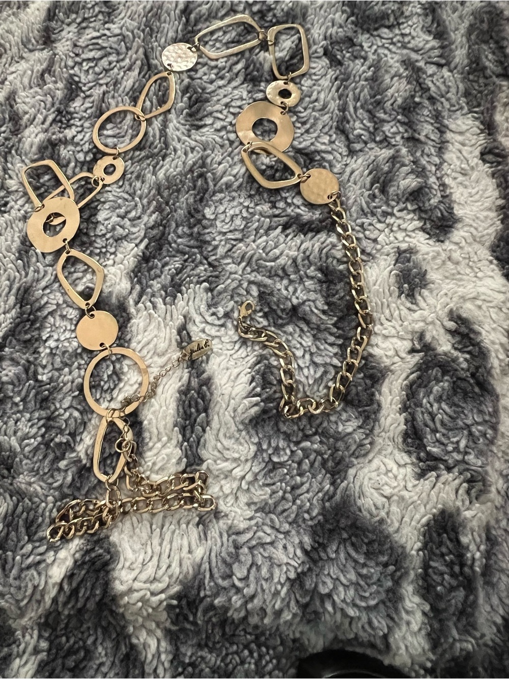 Gold Linked Geometric Women's Chain Belt